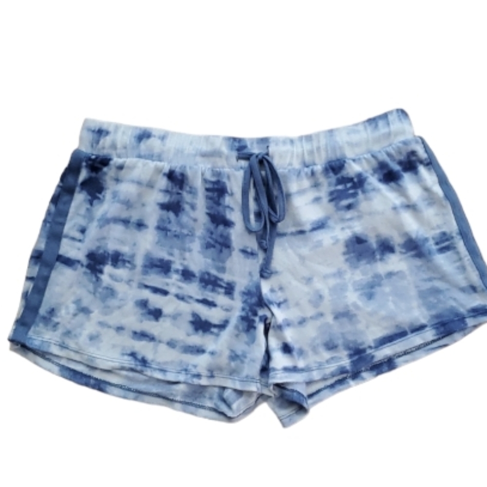 Lucky Brand Cloud Soft Lounge Blue Tie Dye Shorts‎ Size Small